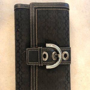 Black Coach trifold wallet